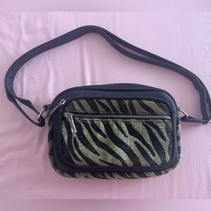 Zebra Print Crossbody Bag